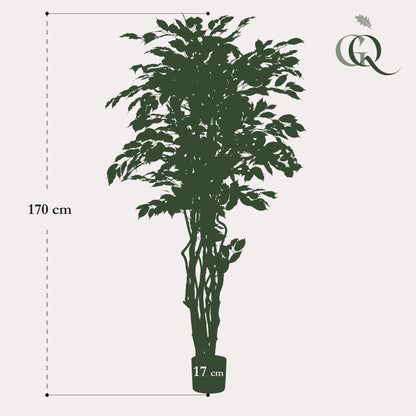 kunstplant Ficus liana  Vioolbladplant 170cm