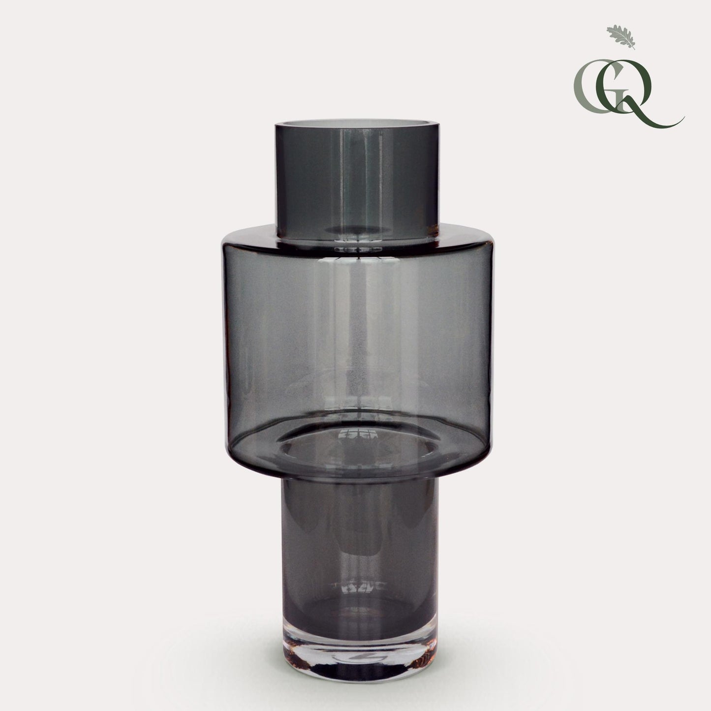 Vaas glas Juba - Grey | H40 D20