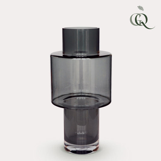 Vaas glas Juba - Grey | H40 D20
