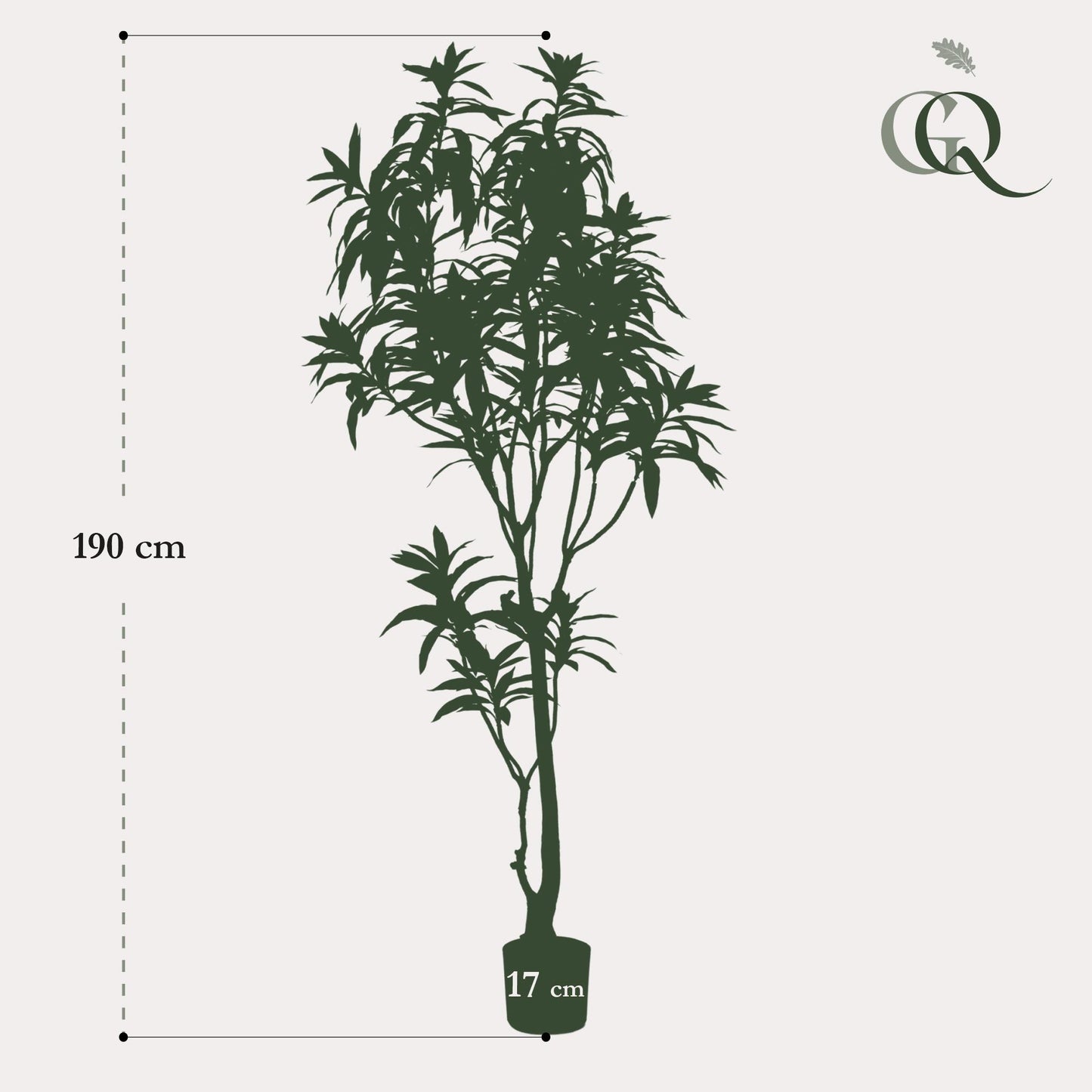 Kunstplant Dracena Drakenboom 190 cm